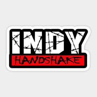 Extreme Indy Handshake (Dark Colored shirts) Sticker